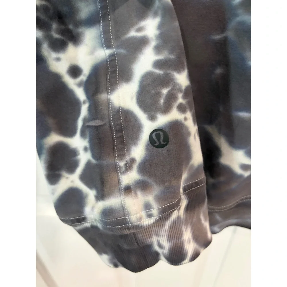Woman's Lululemon Size 10 All Yours Hoodie Tie Dye Marmoleado Grey GUC